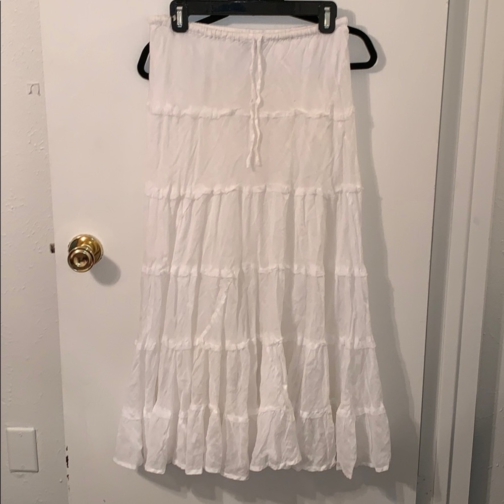 White Cotton Boho skirt